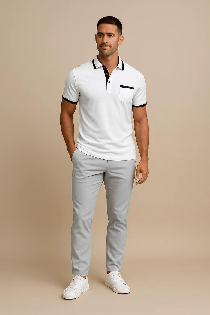 Contrast Trim Polo Shirt